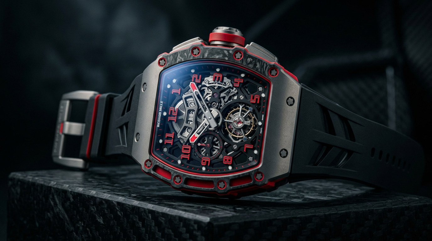 Ravelle RV-01 Tourbillon — Forged Carbon showcase